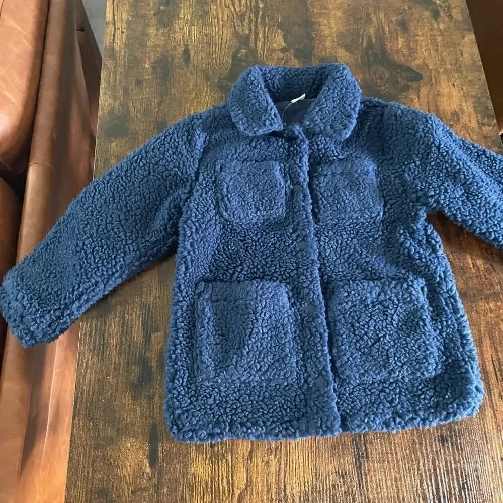 J.Crew Girls' shirt-jacket in sherpa - Picture 5 of 15